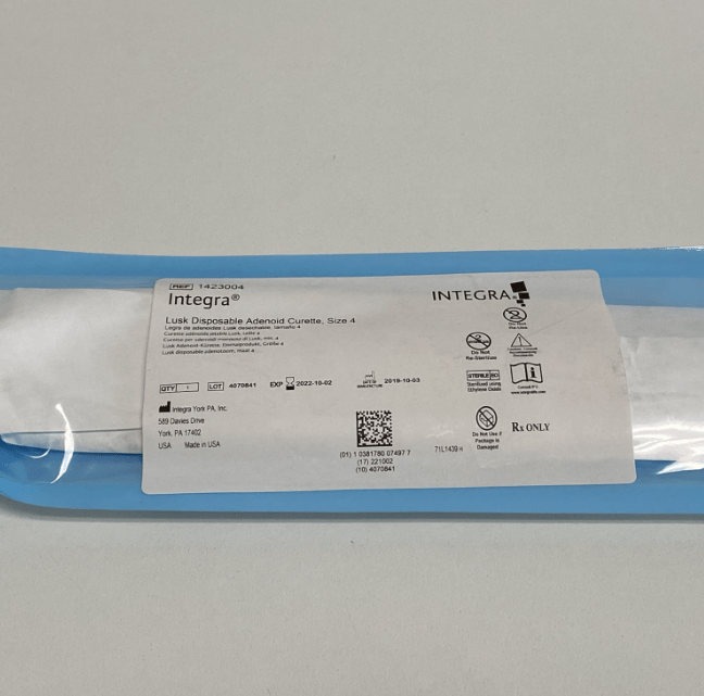 INTEGRA Lusk Disposable Adenoid Curette Size 4 1423004