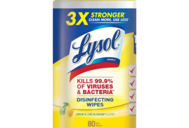 77182 Lysol Disinfecting Wipes 80ct Lemon & Lime Scent