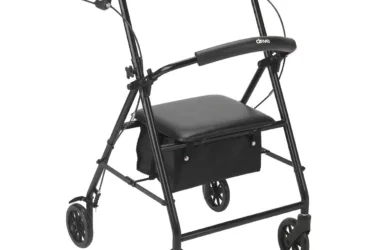 R800BK Drive Steel Rollator 6in Wheels 300lb Capacity Black