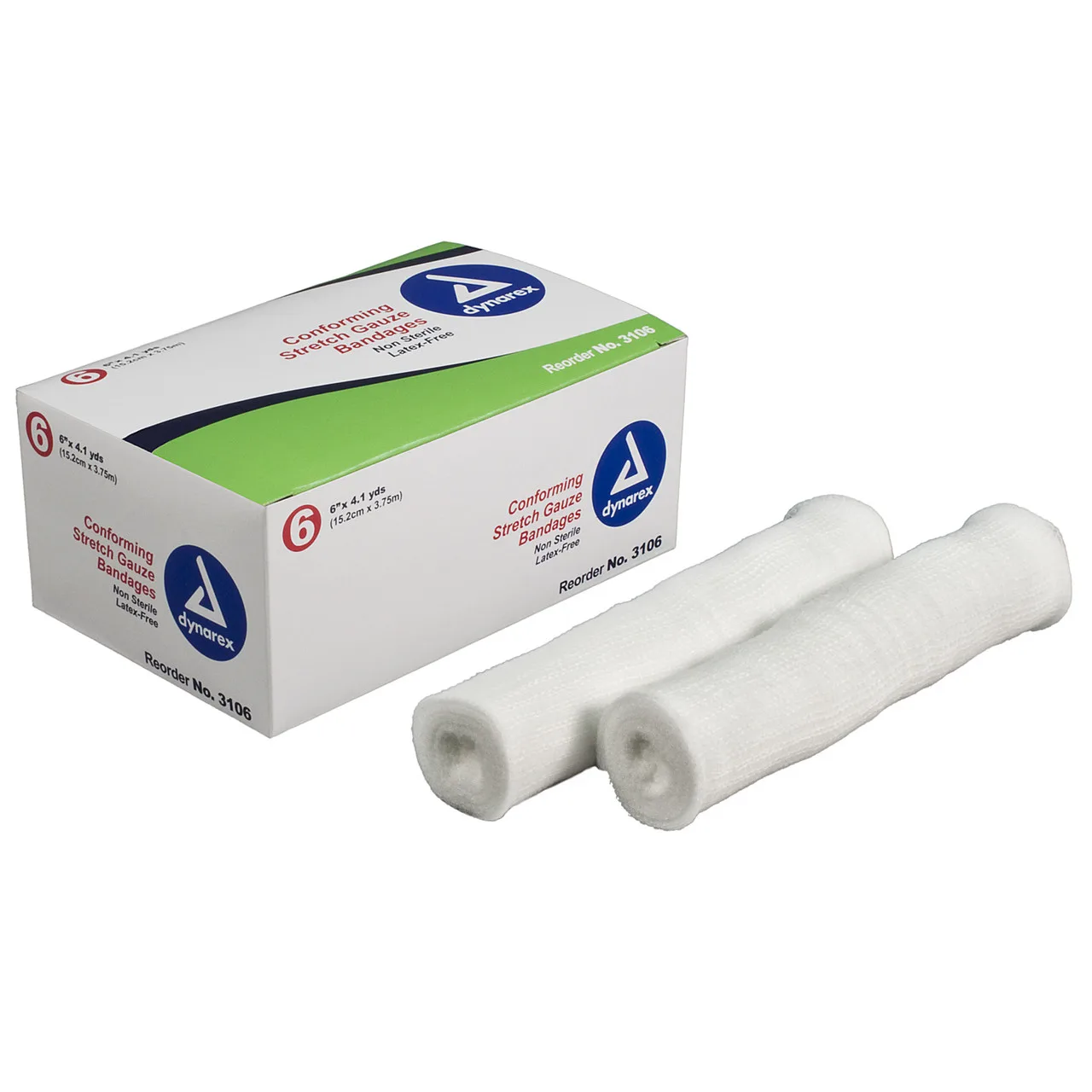 3106 Dynarex Stretch Gauze Bandage Roll N/S 6 – 8/6/Cs (48) 3106 Dynarex Stretch Gauze Bandage Roll N/S 6 – 8/6/Cs (48)