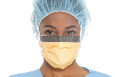 48247 Halyard Level 3 Surgical Mask With Wrap around Shield Box of 25