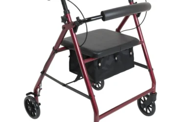 RLA6BG Probasics Aluminum Rollator 6in Wheels 300lb Capacity Burgundy