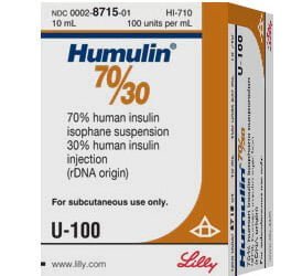 HUMLIL70 Humulin LILLY 70/30 vial. 10ml