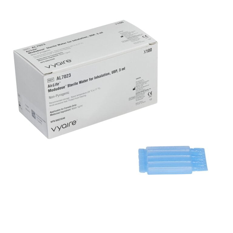 VYAIRE Box of 100 Modudose Sterile Water for Inhalation USP 3mL AL7023