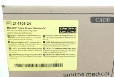 SMITHS MEDICAL 21-7105-24 Box of 12 Cadd YellowStriped 21-7105-24