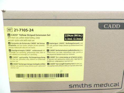 SMITHS MEDICAL 21-7105-24 Box of 12 Cadd YellowStriped 21-7105-24