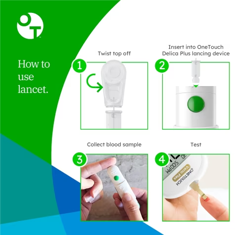 how to use OTPDEL33 One Touch Delica Plus Lancets 33g