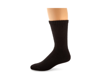 SensiFoot Crew Length Mild Compression Diabetic Sock Large, Black