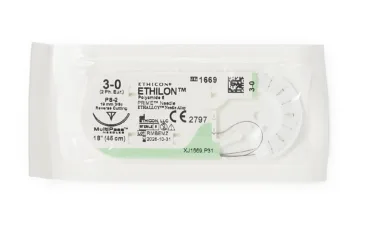 J & J HEALTHCARE	1669H	SUTURE, ETHLON BLK MONO 3-0  18" PS-2 (36/BX)