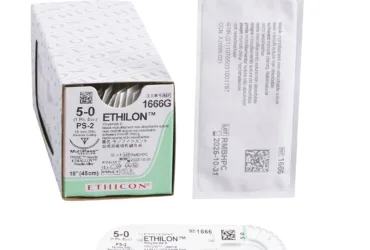 J & J HEALTHCARE	1666G	SUTURE, ETHLON BLK MONO 5-0  18" PS-2 (12/BX)