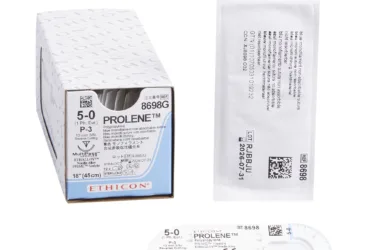 J & J HEALTHCARE	8698G	SUTURE, PROLENE BLU MONO 5-0 18" P-3 (12/BX)