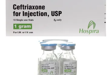 HOSPIRA WORLDWID	733201	CEFTRIAXONE, SDV 1GM/15ML (10/BX)
