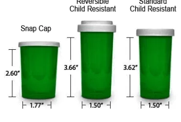 853001 ColorSafe Reversible Cap 30 Dram Amber 195/Case