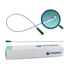 816 Coloplast Self-Cath? Intermittent Catheter with Guide Strip Coude Olive Tip Funnel End Latex-Free 16Fr