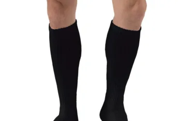 SensiFoot Knee-High Mild Compression Diabetic Sock Medium, Black
