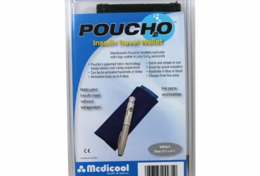 Poucho Cooling Pouch for Single Insulin Pen, Black