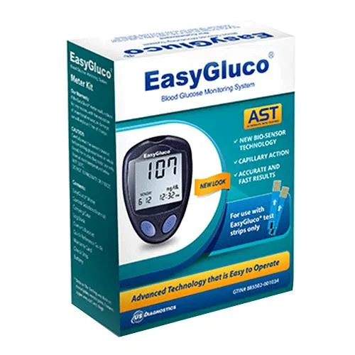 EAGLMTR Easy Gluco Meter w/ Control Solution, Pack of 2