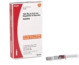 GLAXOSMITHKLINE	58160082552	HAVRIX, SYR W/O NDL 720U/0.5ML PF PED (10/BX)