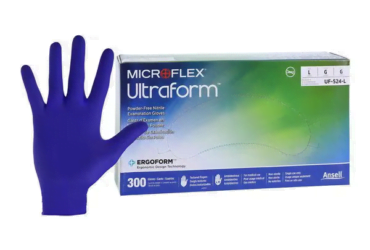 UF-524-L Ultraform Nitrile Exam Gloves Large Cobalt Blue Non-Sterile 10BX/CA