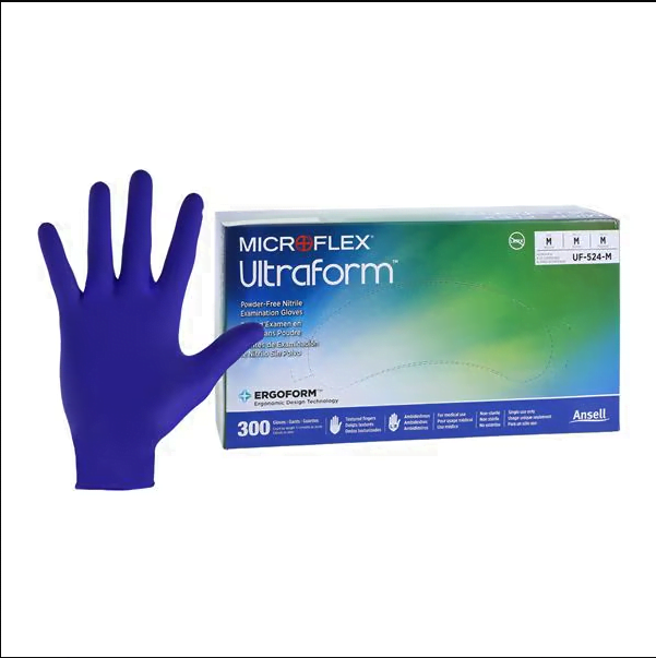 2 UF-524-M Ultraform Nitrile Exam Gloves Medium Cobalt Blue Non-Sterile - Image 1