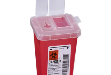 100 030 Sentinel Sharps Container 1qt Trnslcnt Rd 4-1/4x4-1/4x6-7/16 Vrt Entr Plstc 100 EA/CA