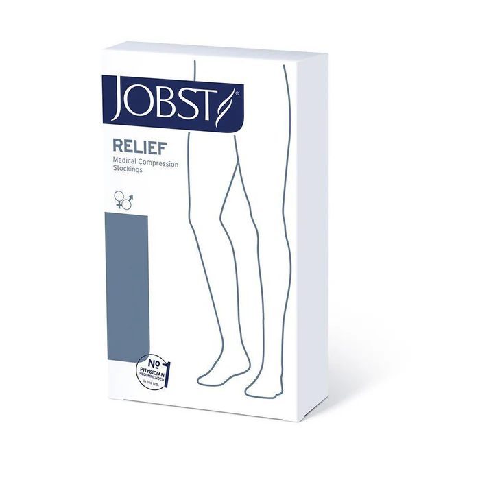 114058 JOBST RELIEF 20-30 MMGH, THIGH HIGH, SILICONE BAND