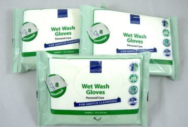 540051 Abena Cleansing Wet Wash Glove - Unscented 240/CS