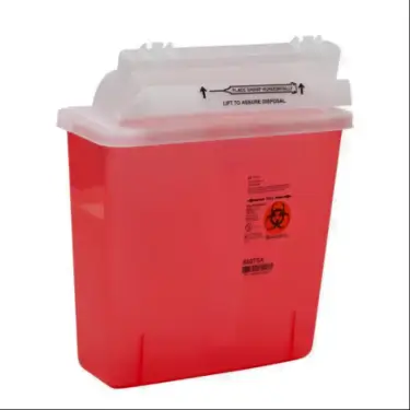 8507SA SharpStar Sharps Container 5q Trnslcnt Rd 12.5x5.5x10.75 Ld Hrzntl Drp Plypro 20 EA/CA