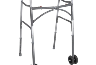 Drive Medical 10220-1WW Heavy Duty Bariatric Two Button Walker with Wheels