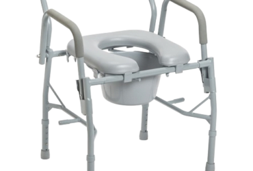Drive Medical 11125PSKD-1 Steel Drop Arm Bedside Commode