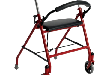 Drive Medical 1239RD Two Wheeled Walker with Seat