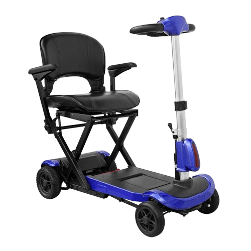 Drive Medical FLEX-AUTO ZooMe Auto-Flex Folding Travel Scooter Blue