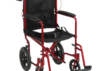 Drive Medical Lightweight Expedition Transport Wheelchair with Hand Brakes