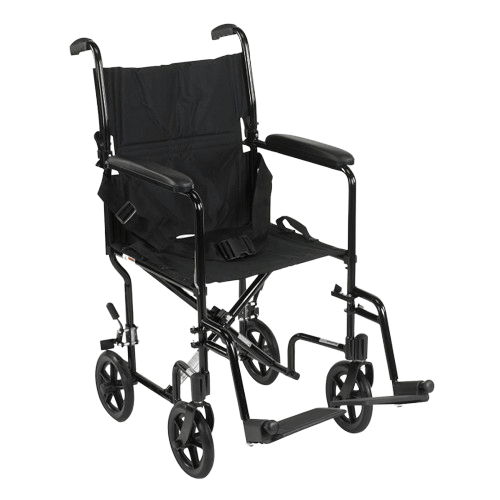 Drive Medical Lightweight Transport Wheelchair Black