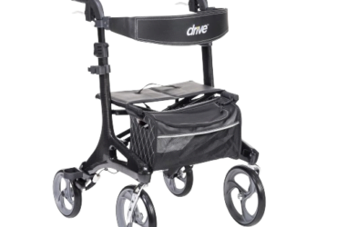 Drive Medical RTL10266CF Nitro Elite CF Carbon Fiber Rollator Rolling Walker Black
