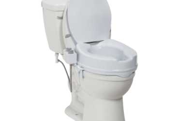 Drive Medical RTL12C005-WH Raised Toilet Seat with Bidet