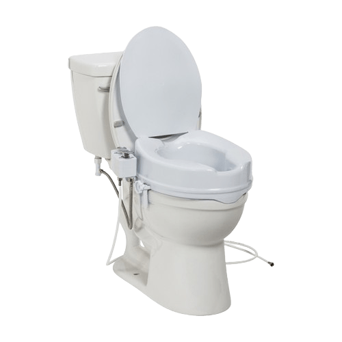 Drive Medical RTL12C006-WH Raised Toilet Seat with Bidet