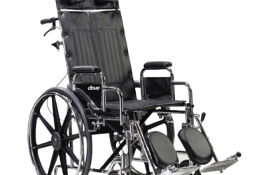 Drive Medical STD22RBDDA Sentra Reclining Wheelchair, Detachable Desk Arms, 22" Seat