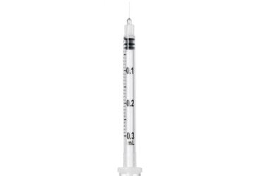 Sol-Millennium ATS002 Sol-M 0.3ml Syringe with Fixed Needle 31 Gauge 5/16 Inch