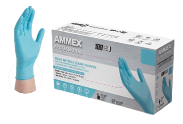 AMMEX AMMEX Professional Blue Nitrile PF Examination Gloves