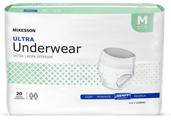 McKesson Adult Disposable Pull-On Up Underwear Diapers M Heavy Absorbency
