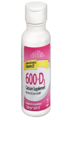 21st Century Calcium 600 + Vitamin D3 Caplets 75ct