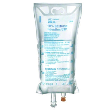 B Braun L5202 10% Dextrose Injection USP, 250 mL Cs/24