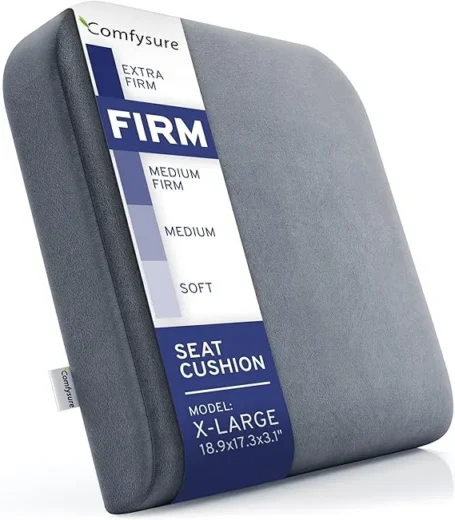 Comfysure Seat Cushion Extra-Large with Firm Memory Foam