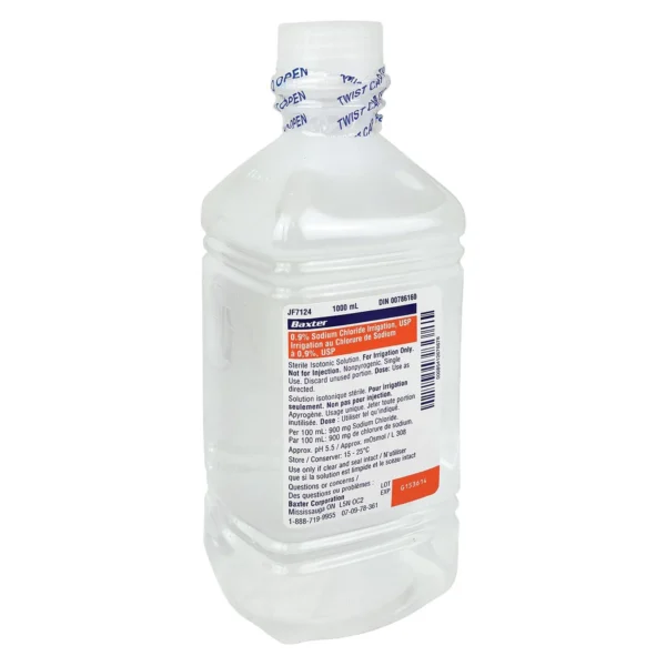 Baxter JF7124 0.9% Sodium Chloride Irrigation Solution, 1000 mL