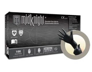 Ansell Perry Nitrile Exam Gloves Black XXL K-296-XXL