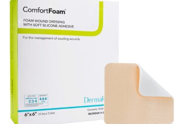 DERMARITE 00318E: DRESSING WND ADH W/BORDER SOFT SIL FM 6X6IN (Box of 10)