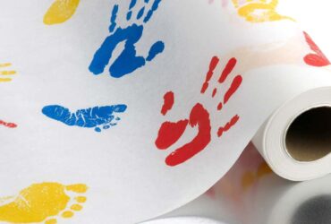 GRAHAM MEDICAL 37238: PAPER TABLE TINY TRACKS 18IN (Case of 12 Rolls)  