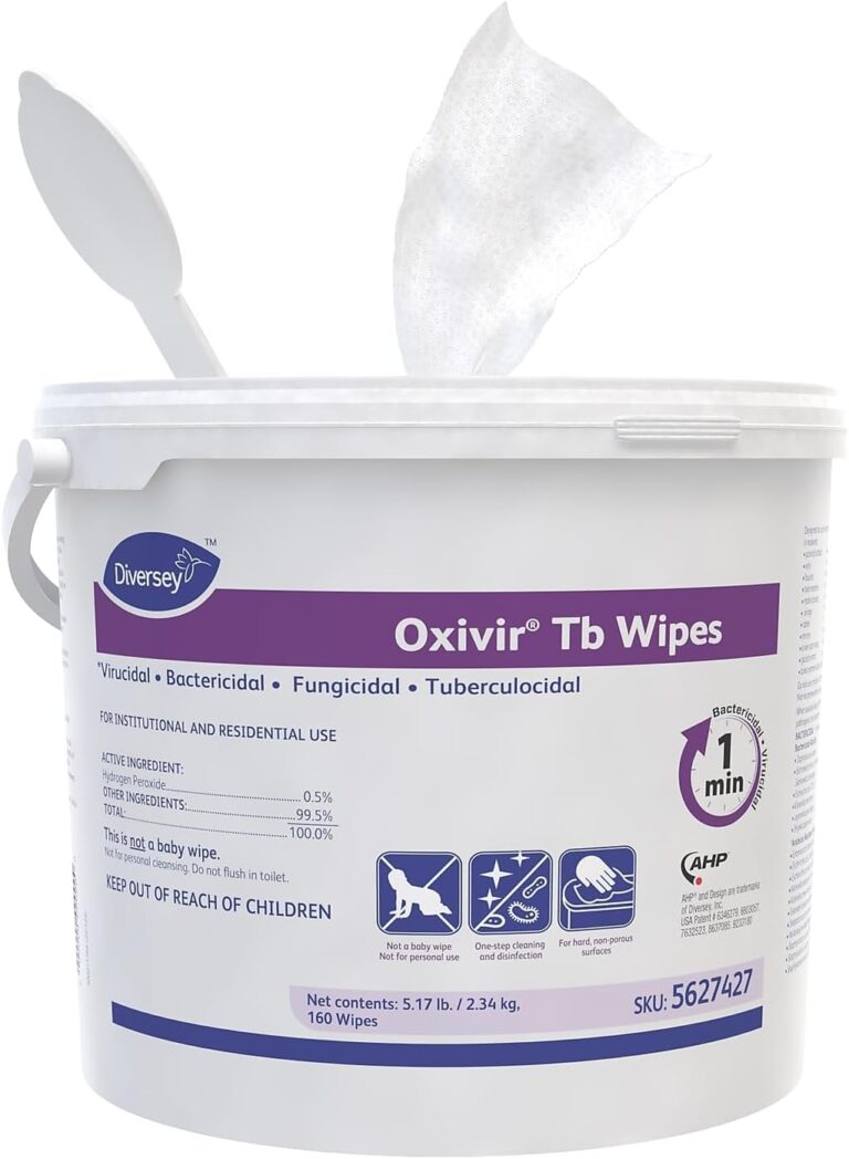 DIVERSEY 5627427: OXIVIR TB WIPES - 11IN X 12IN WIPE (Case of 4 Buckets of 160)