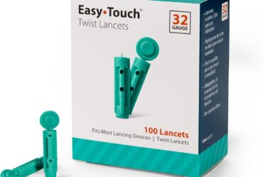 EasyTouch 32G Twist Lancets – Ultra-Fine, Sterile, Universal Fit, 100 per Box | 1000 per Case